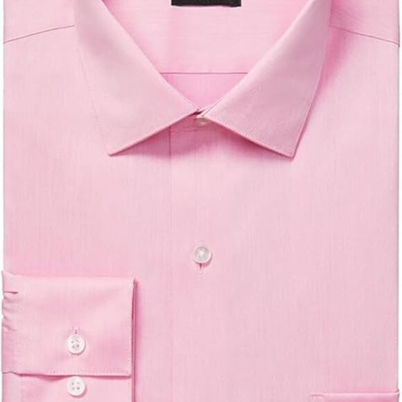 Van Heusen Dress Shirt Mens XL 34/35, 14-14 1/2, Slim Fit Rose Wrinkle Free - Picture 3 of 4